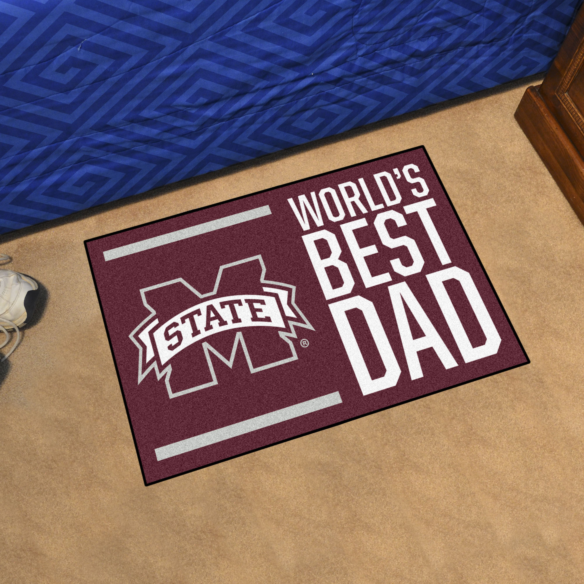 Mississippi State Bulldogs Worldâ€™s Best Dad Starter Doormat - 19 x 30