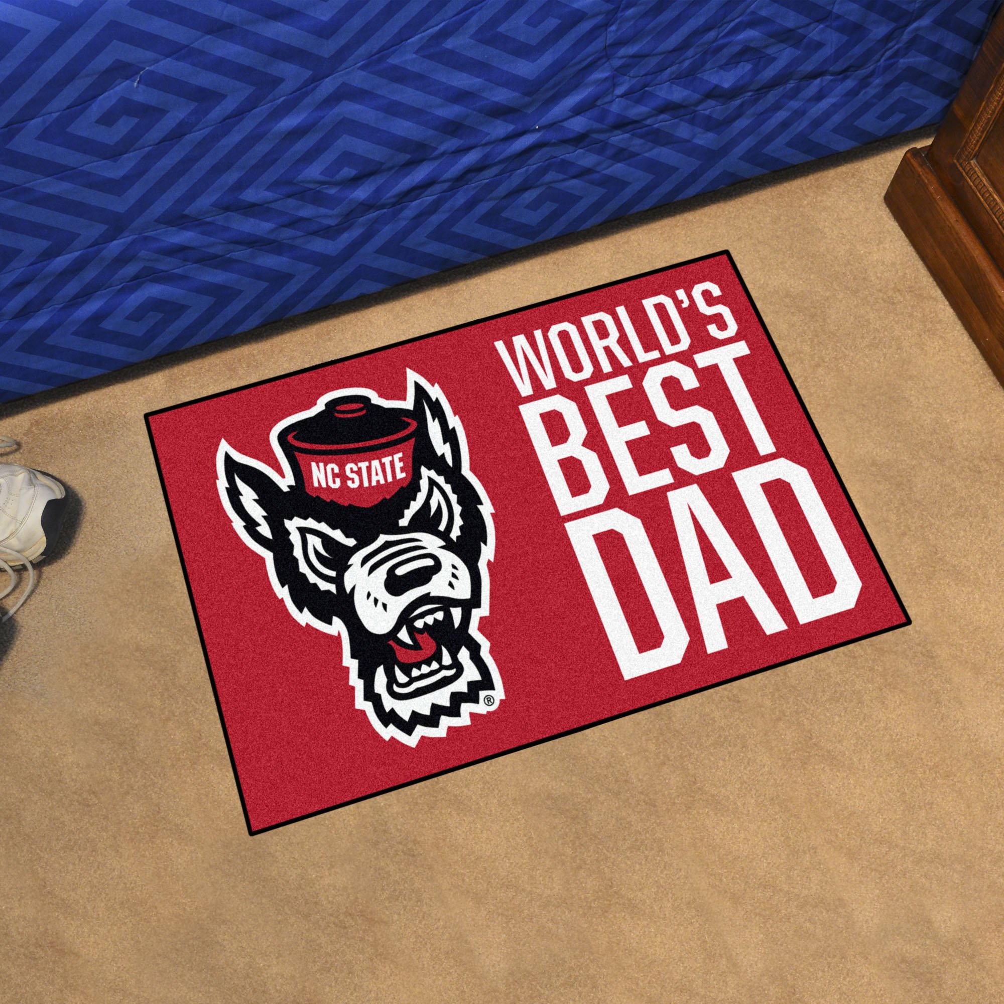 North Carolina State Wolfpack Worldâ€™s Best Dad Starter Doormat - 19 x 30