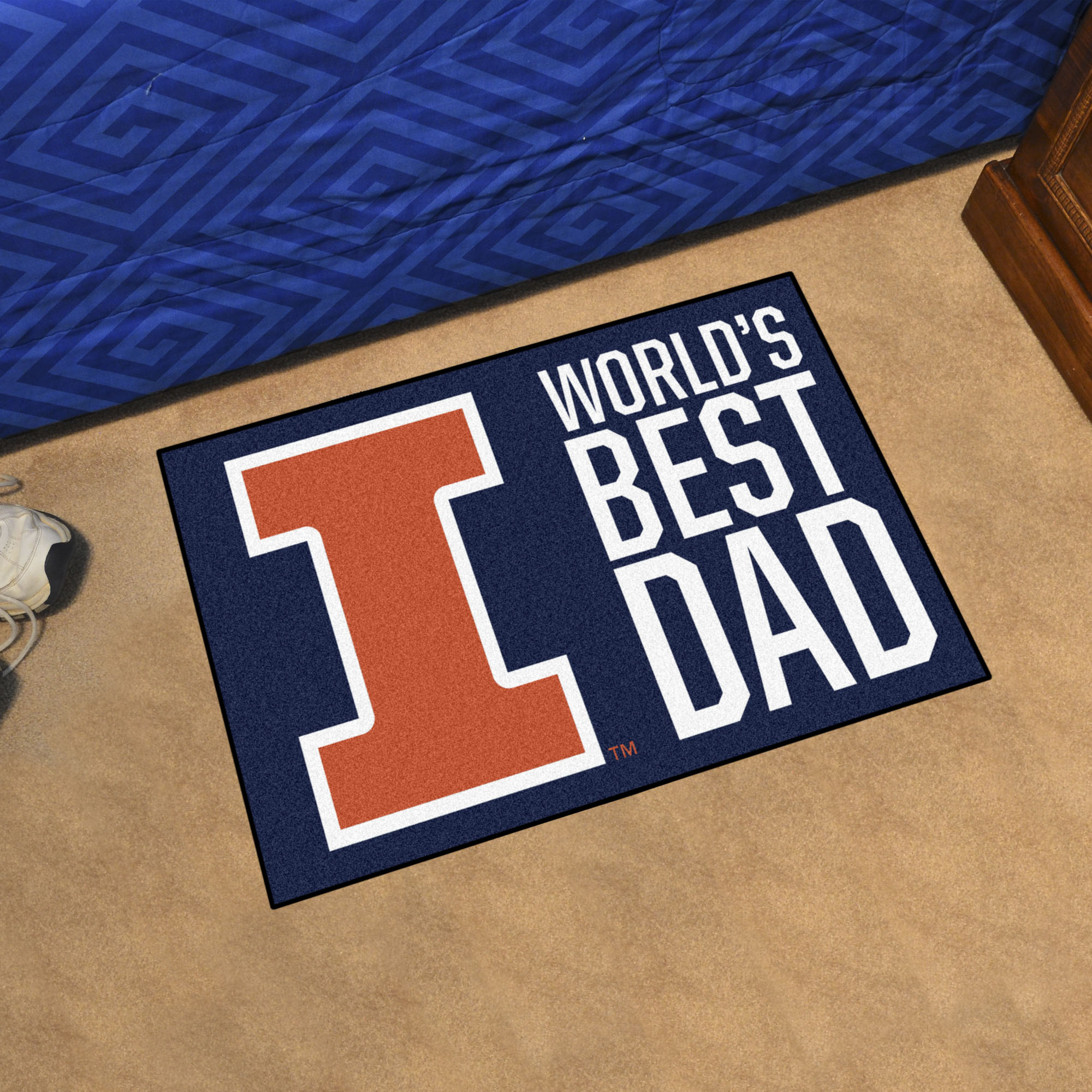 Illinois Fighting Illini Worldâ€™s Best Dad Starter Doormat - 19 x 30