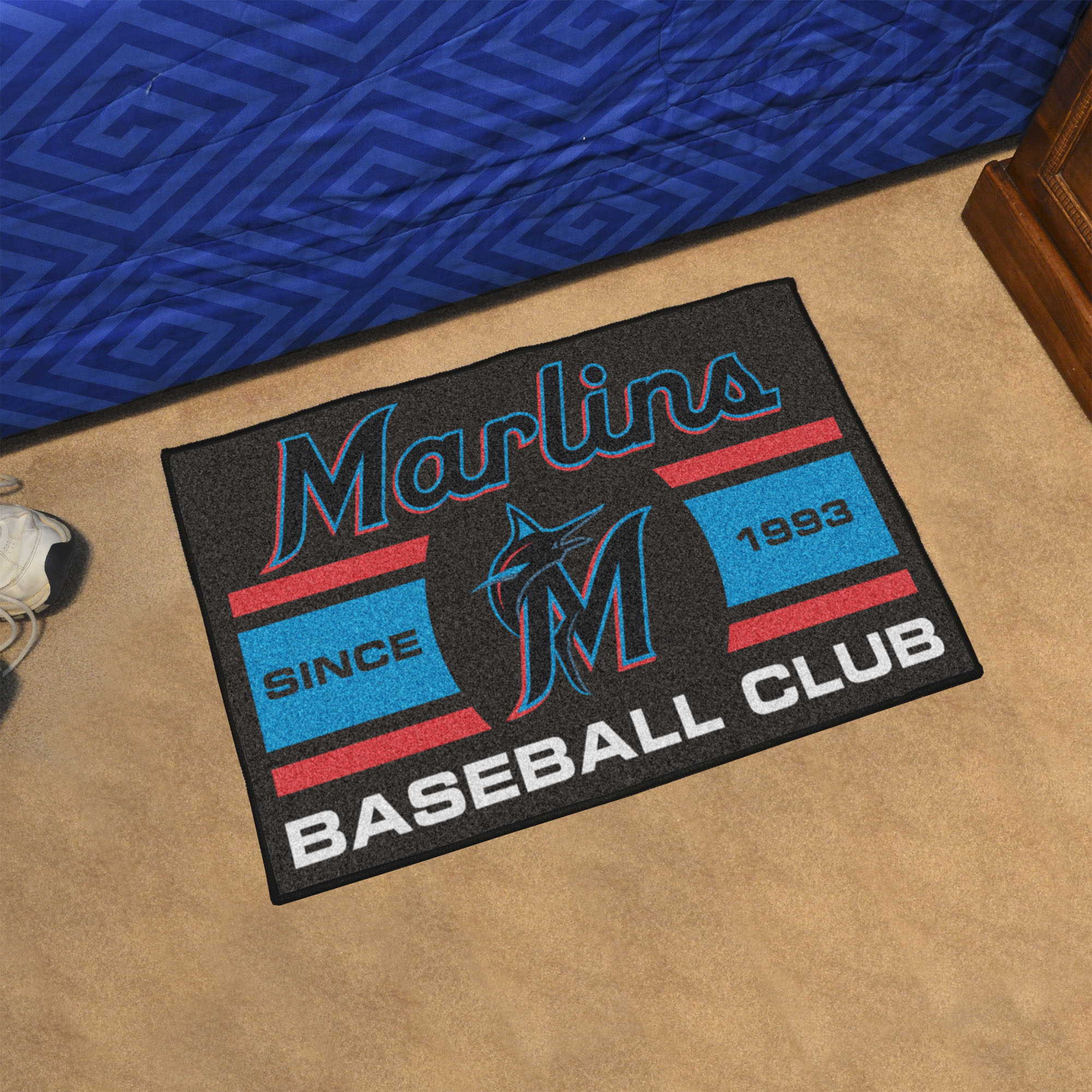 Miami Marlins Baseball Club Doormat â€“ 19 x 30