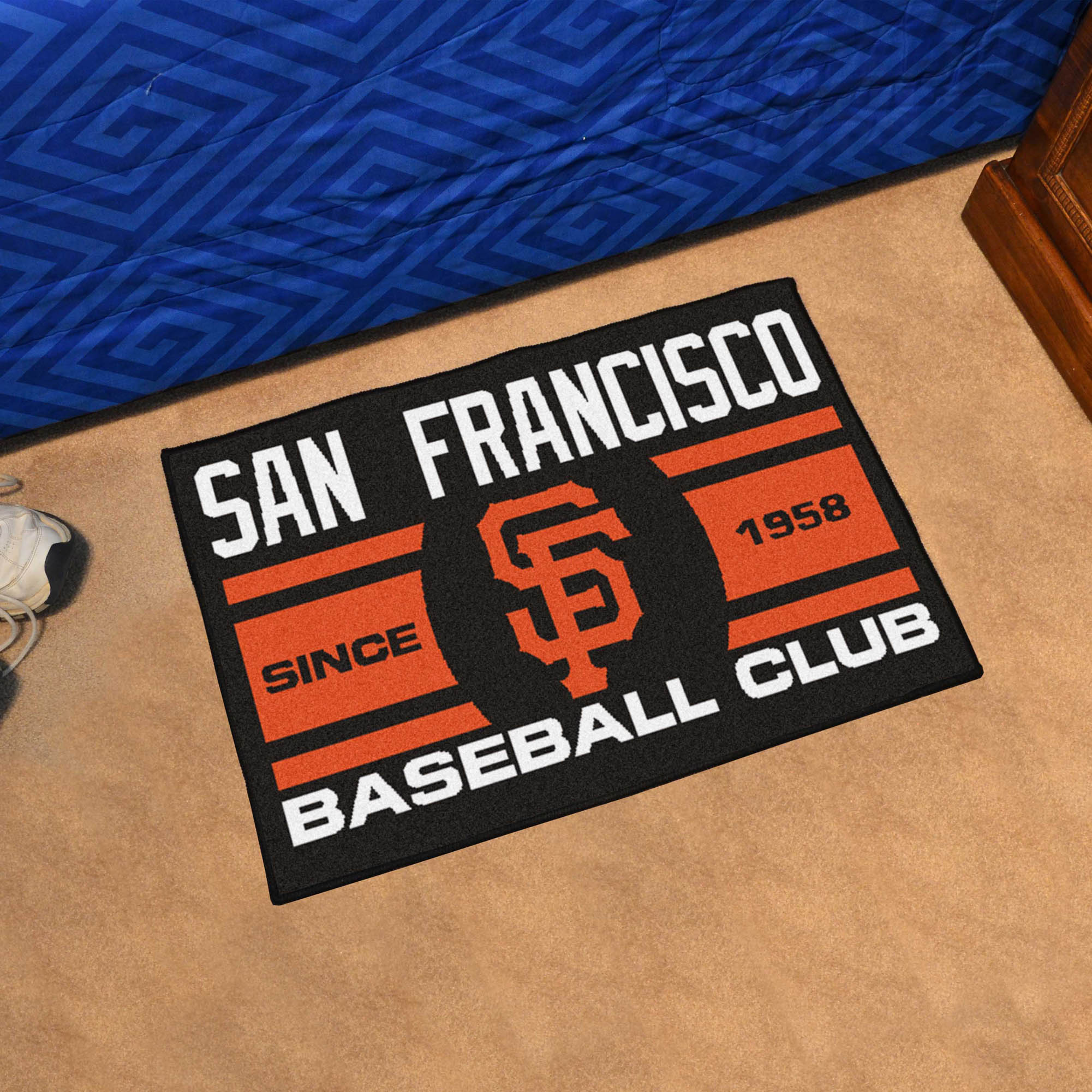 San Francisco Giants Baseball Club Doormat â€“ 19 x 30
