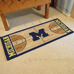 UM Wolverines Basketball Court runner Mat - 30 x 72