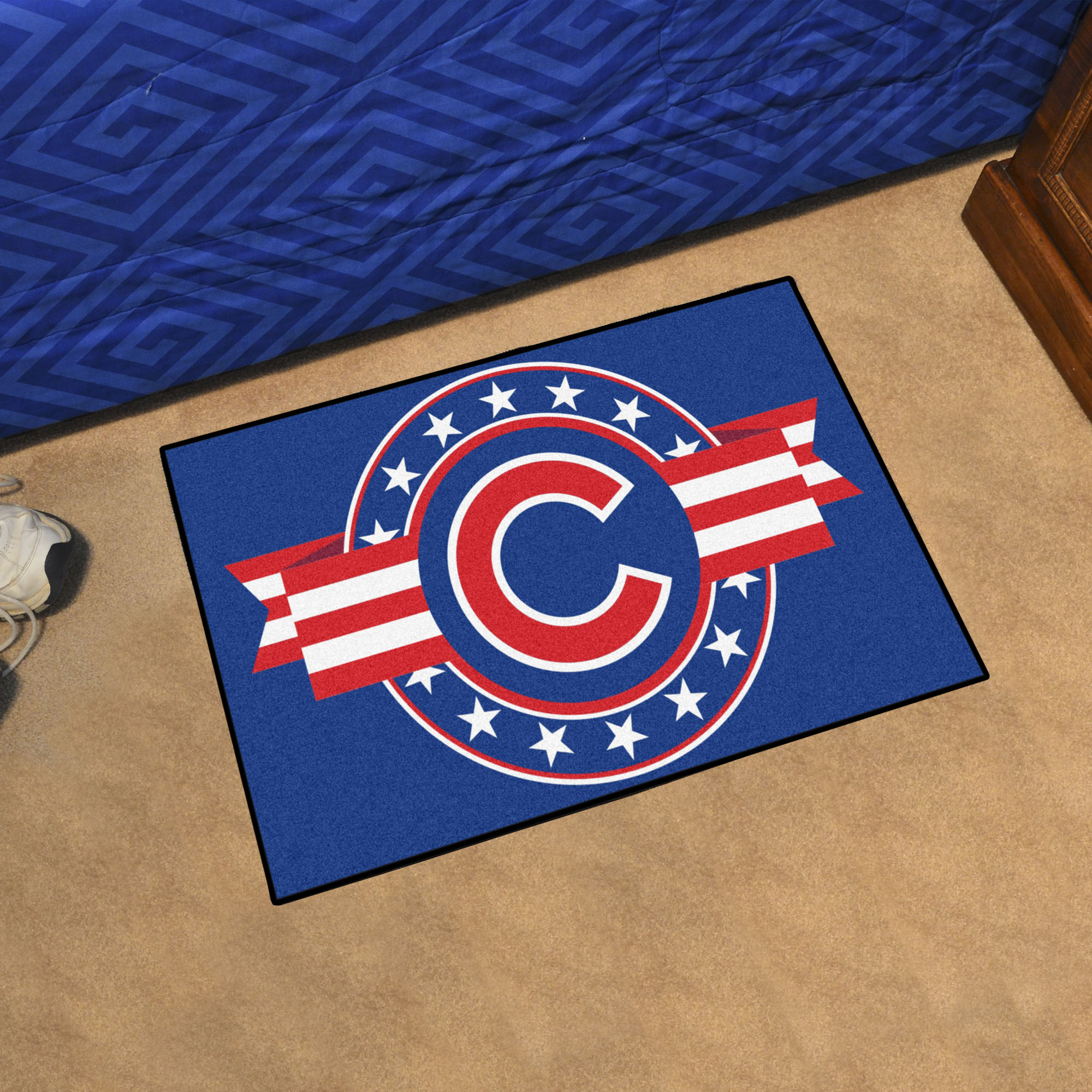 Chicago Cubs Patriotic Starter Mat - 19 x 30