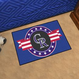 Colorado Rockies Patriotic Starter Mat - 19 x 30