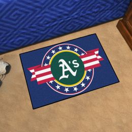 Oakland Athletics Patriotic Starter Mat - 19 x 30