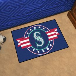 Seattle Mariners Patriotic Starter Mat - 19 x 30