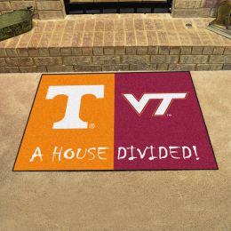 Tennessee - Virginia Tech House Divided Mat - 34 x 45