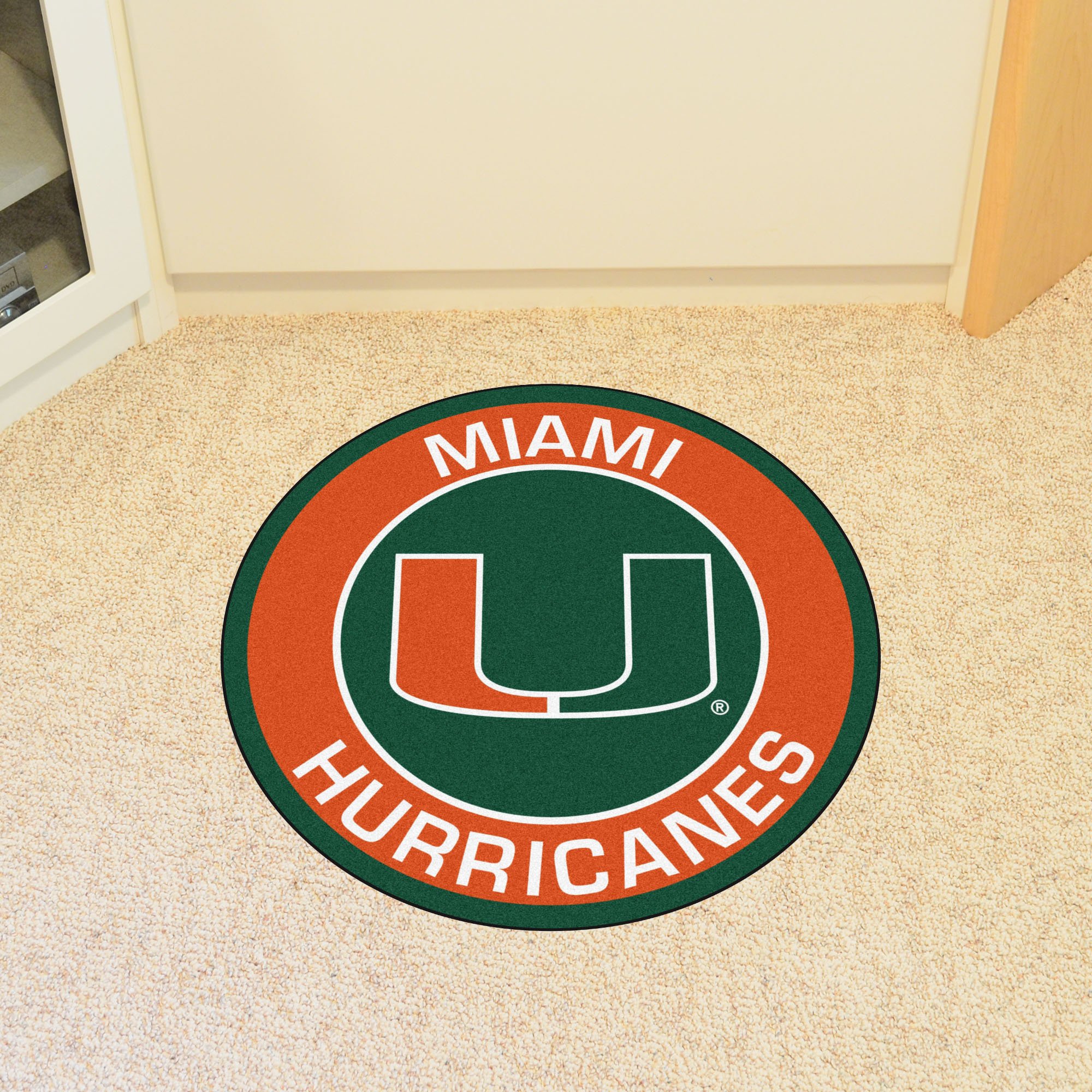 University of Miami Hurricanes Logo Roundel Mat 27"
