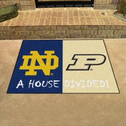 Notre Dame - Purdue House Divided Mat - 34 x 45