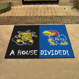 Wichita State - Kansas House Divided Mat - 34 x 45