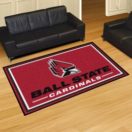 Ball State University Cardinals Area Rug - Nylon 5' x 8'