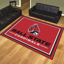 Ball State University Cardinals Area Rug - Nylon 8' x 10'