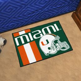 University of Miami Helmet Starter Doormat - 19" x 30"