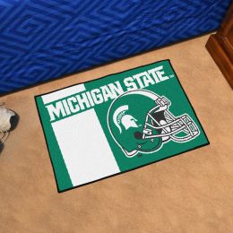 Michigan State University Spartans Helmet Starter Doormat - 19 x 30