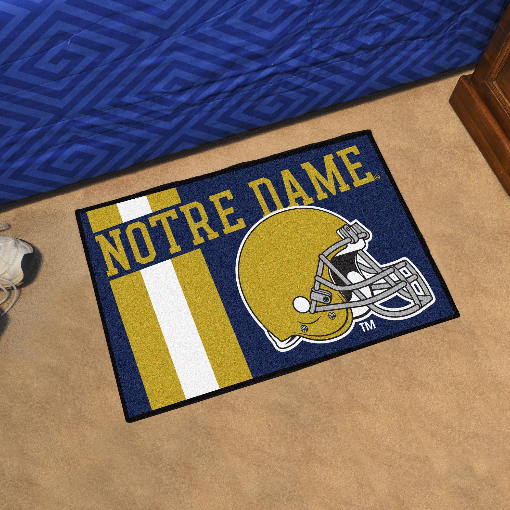 Notre Dame Uniform & Helmet Starter Doormat - 19" x 30"