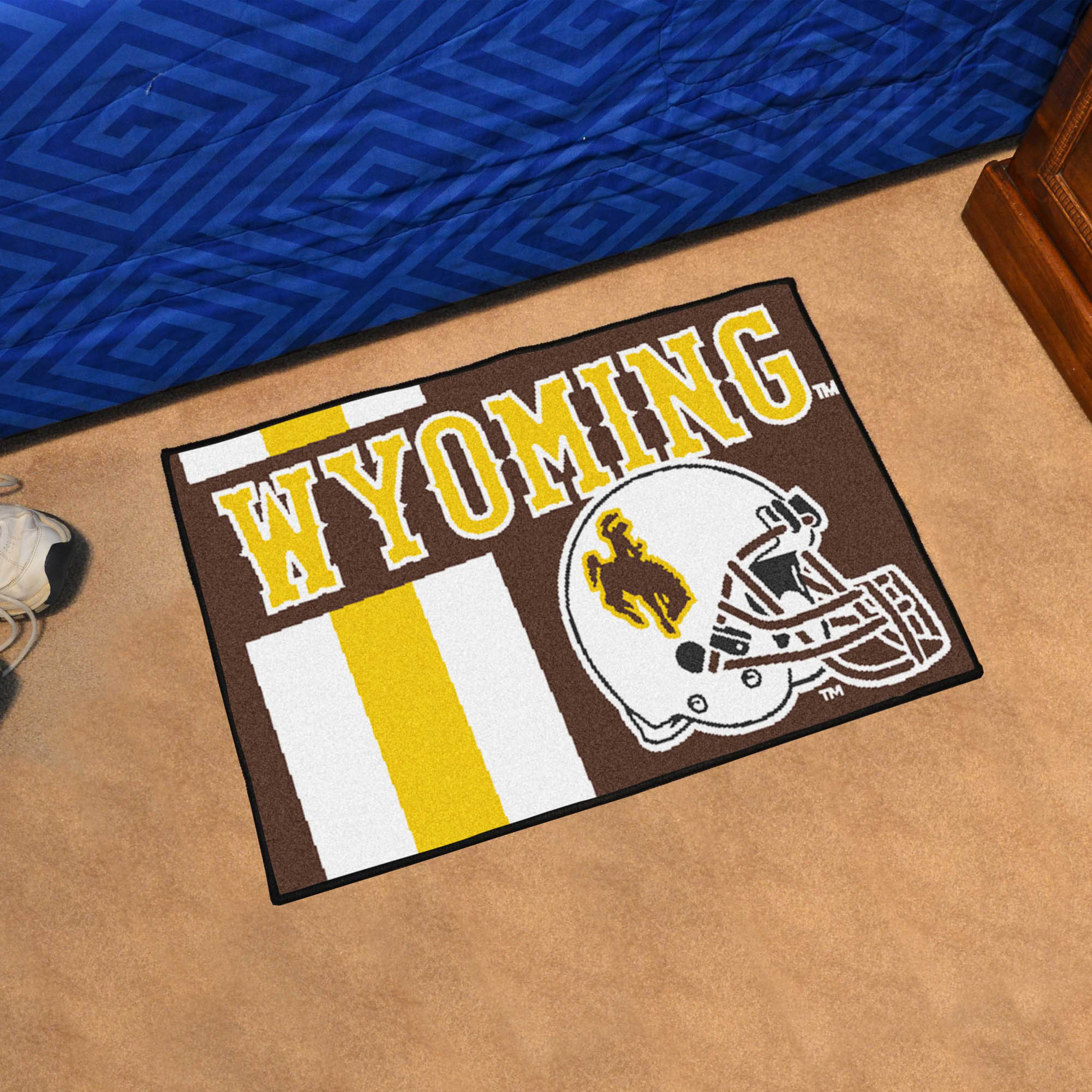 University of Wyoming Helmet Starter Doormat - 19" x 30"