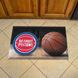 Detroit Pistons Scrapper Doormat - 19 x 30 rubber