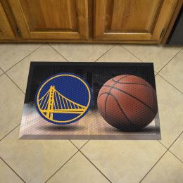 Golden State Warriors Scrapper Doormat - 19 x 30 rubber