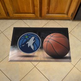 Minnesota Timberwolves Scrapper Doormat - 19 x 30 rubber