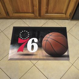 Philadelphia 76ers Scrapper Doormat - 19 x 30 rubber