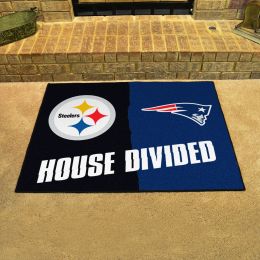 Steelers - Patriots House Divided Mat - 34 x 45