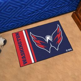 Capitals Logo Inspired Starter Doormat - 19â€ x 30â€