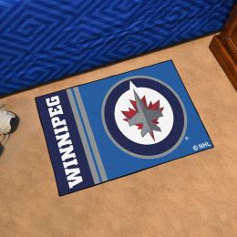 Jets Logo Inspired Starter Doormat - 19” x 30”