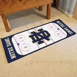 ND Fighting Irish Logo Hockey Rink Runner Mat x 29.5 x 72