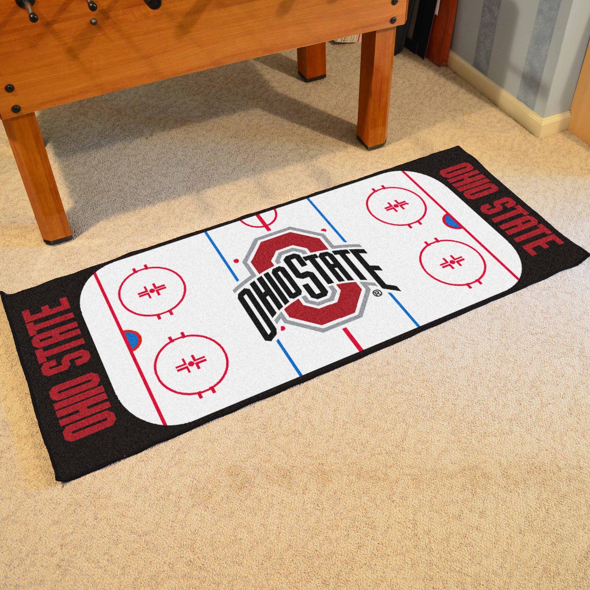 OSU Buckeyes Hockey Rink runner Mat x 29.5 x 72