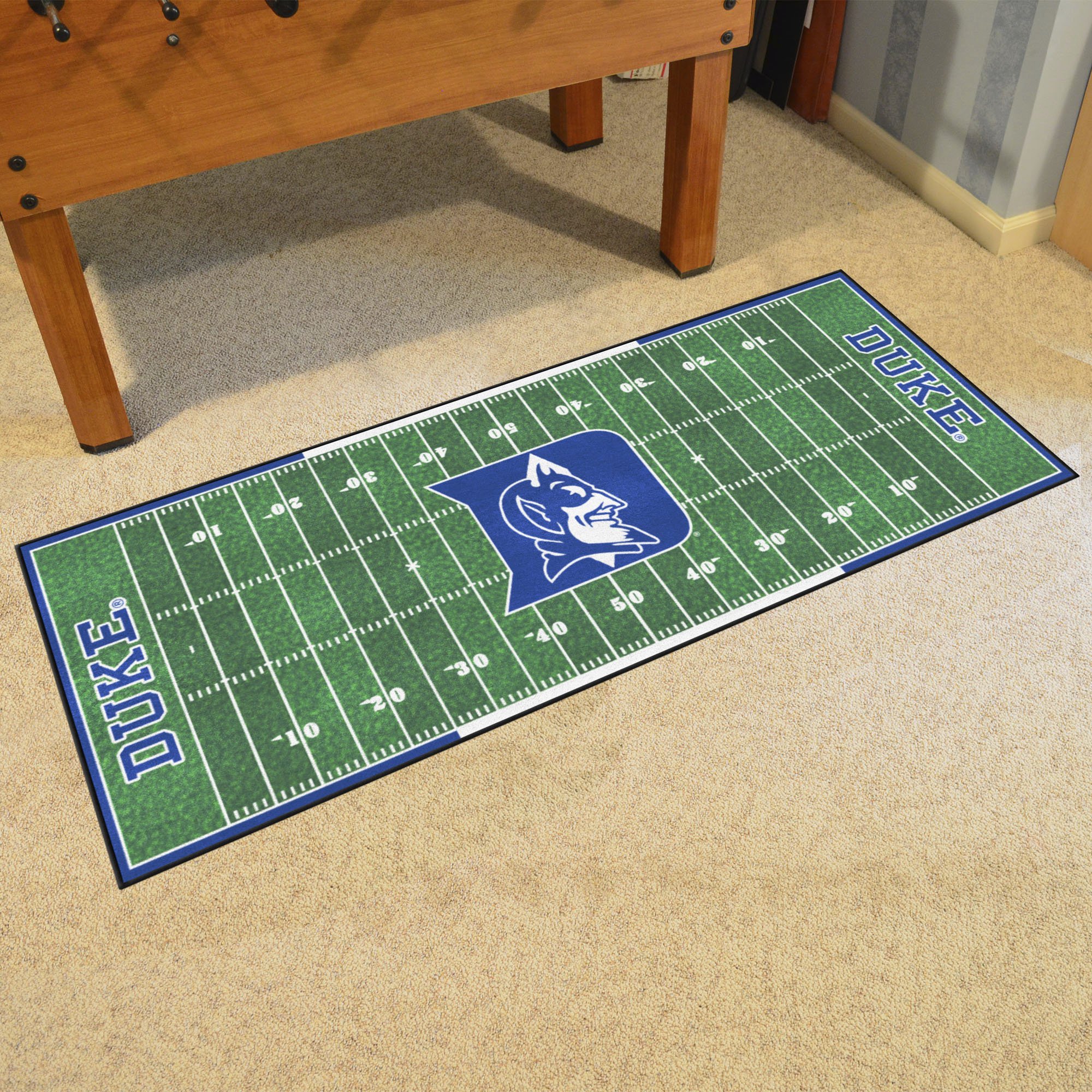 Duke Blue Devils "D" Logo Field Runner Mat - Nylon 30" x 72"