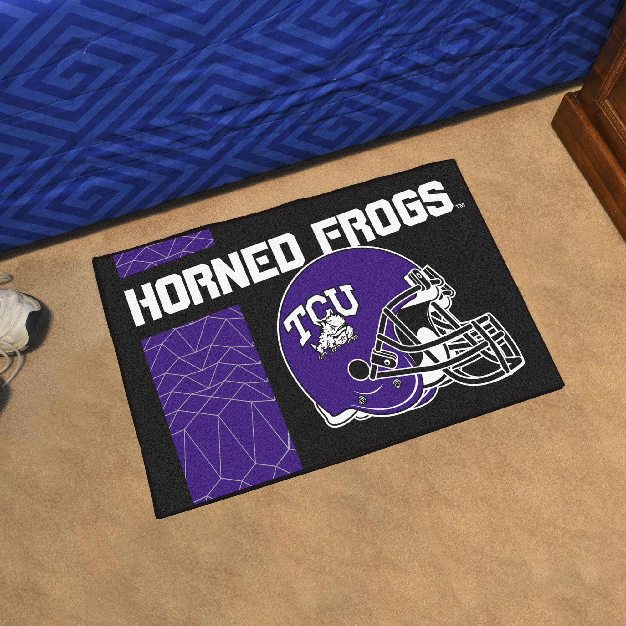 Texas Christian University Helmet Starter Doormat - 19 x 30