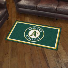 Oakland Athletics Logo Area Rug - 3' x 5' Nylon