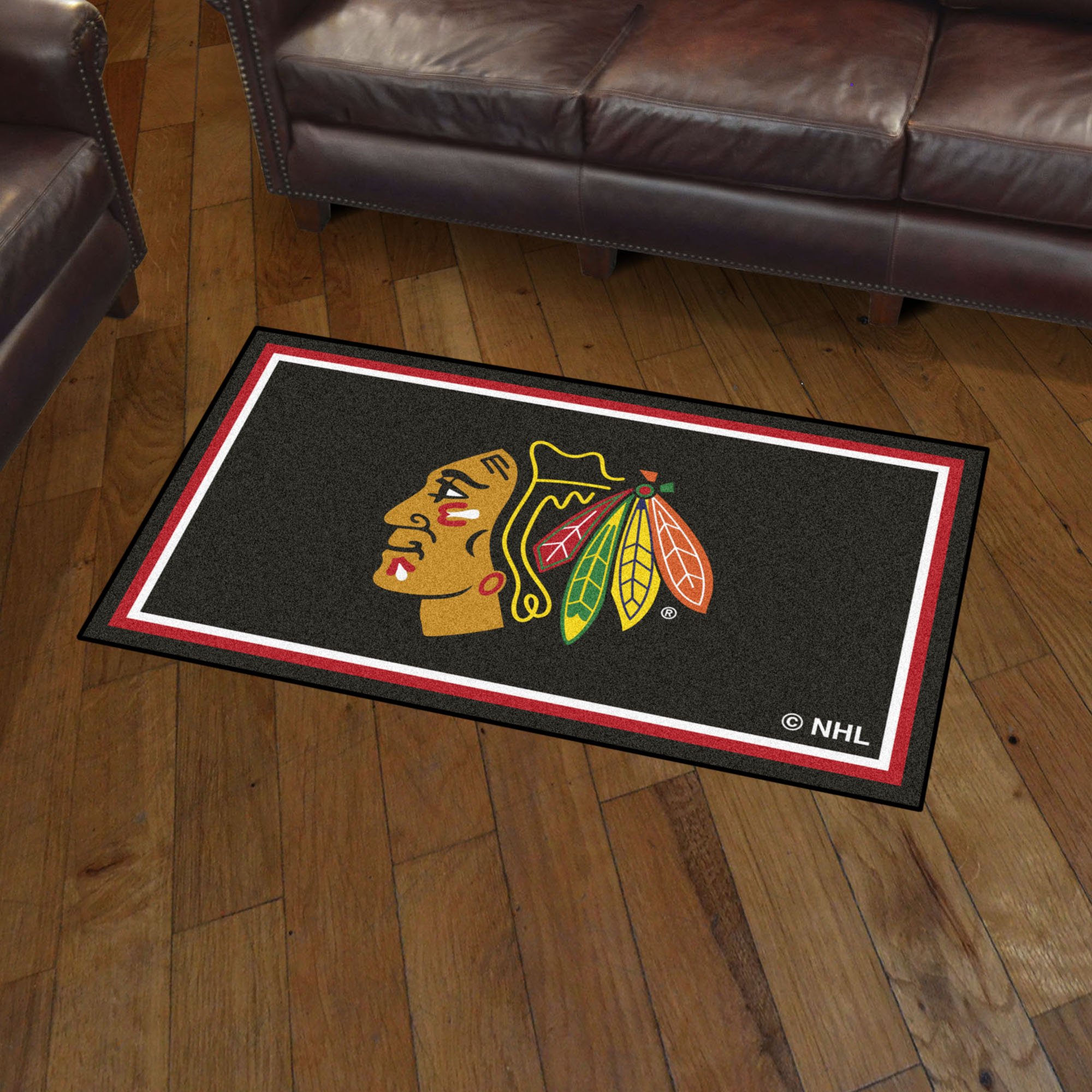 Chicago Blackhawks Area rug 3’ x 5’ Nylon