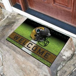 Jacksonville Jaguars Flocked Rubber Doormat - 18 x 30