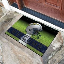 Los Angeles Chargers Flocked Rubber Doormat - 18 x 30