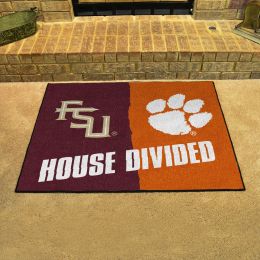 Florida State - Clemson House Divided Welcome Mat