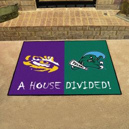 LSU-Tulane University House Divided Mat - 34 x 45