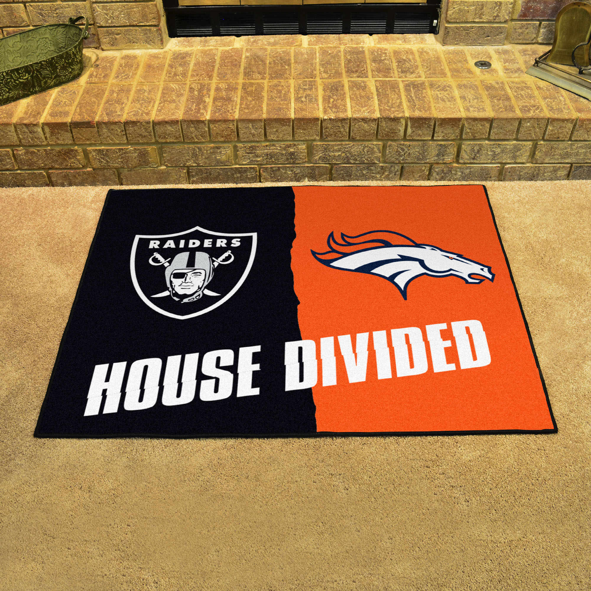 Raiders - Broncos House Divided Mat - 34 x 45