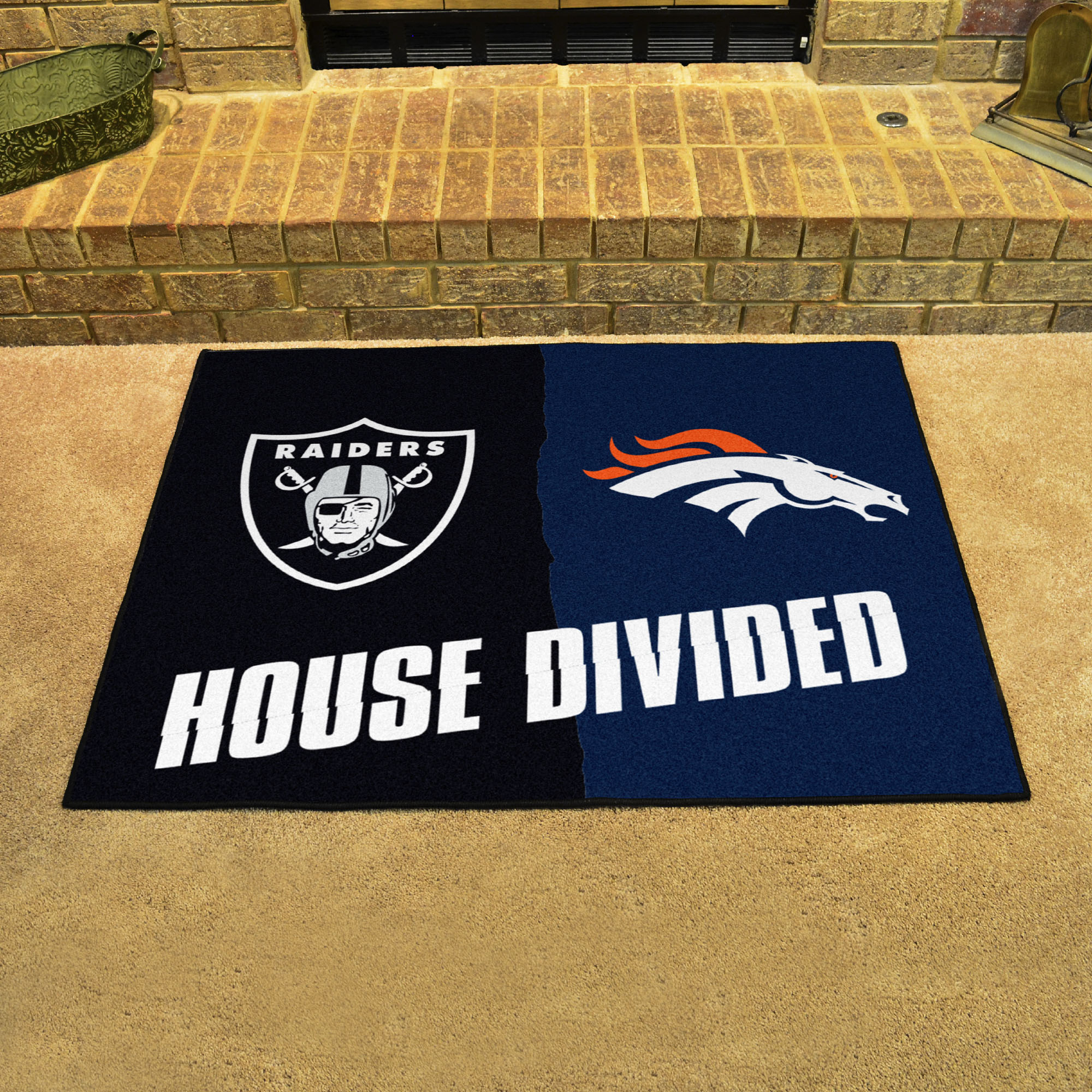 Broncos - Raiders House Divided Mat - 34 x 45