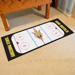 ASU Pitchfork Logo Hockey Rink Runner Mat x 29.5 x 72