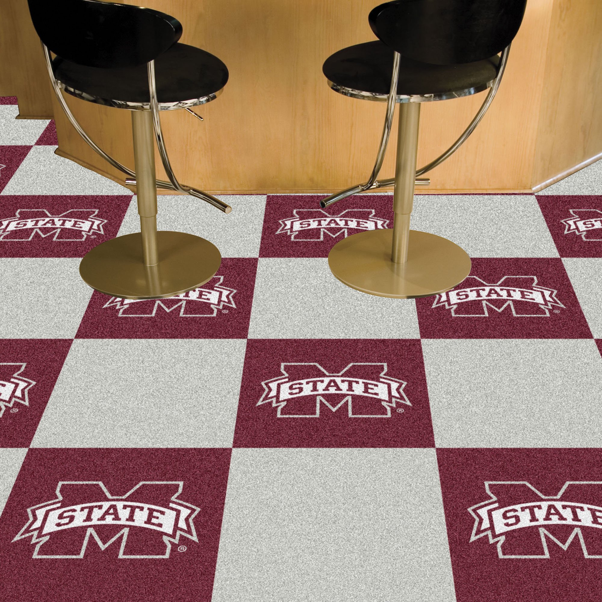 MSU Bulldogs Team Carpet Tiles - 45 sq ft