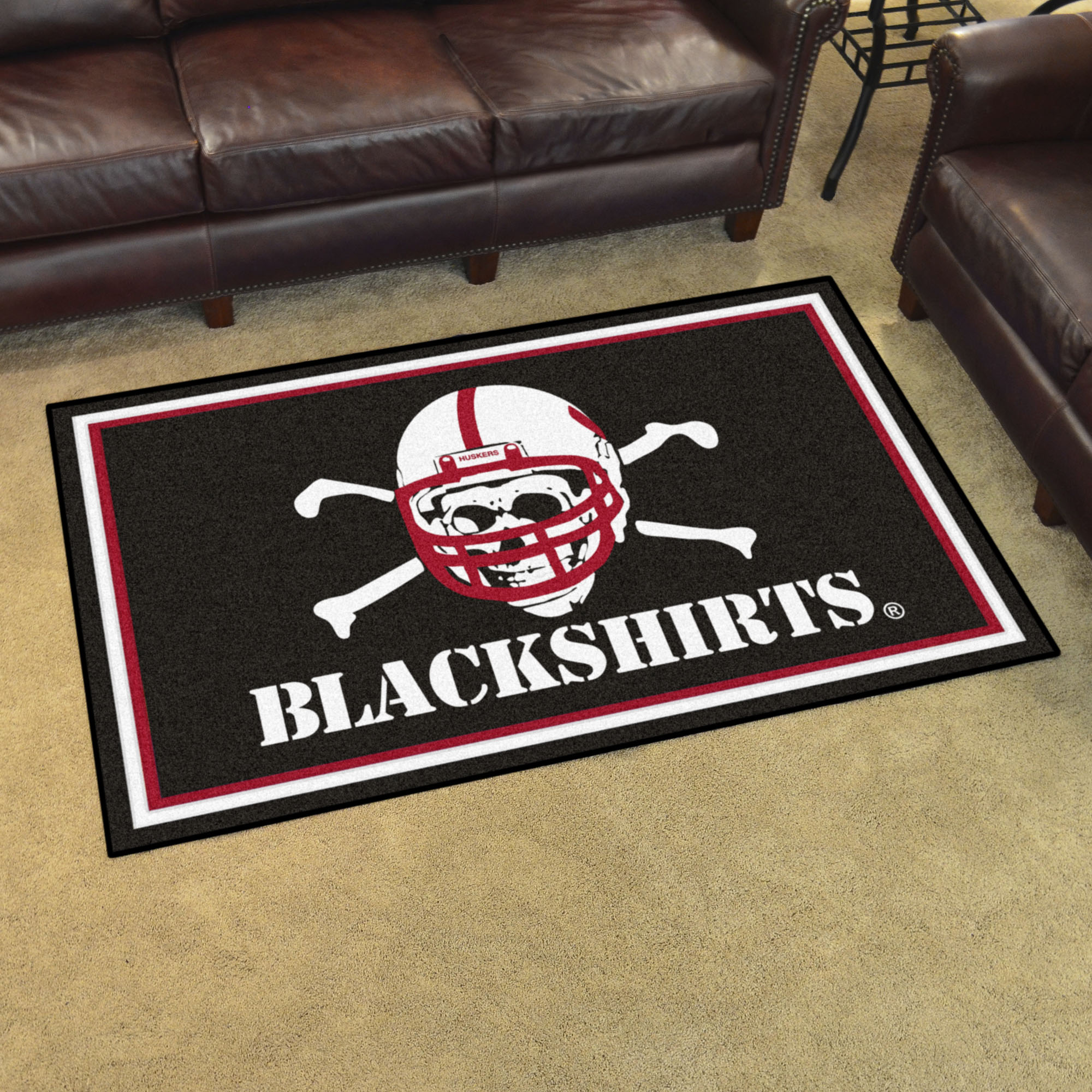 University of Nebraska Blackshirts Area rug - 4â€™ x 6â€™ Nylon