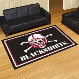 University of Nebraska  Blackshirts Area rug – Nylon 5’ x 8’
