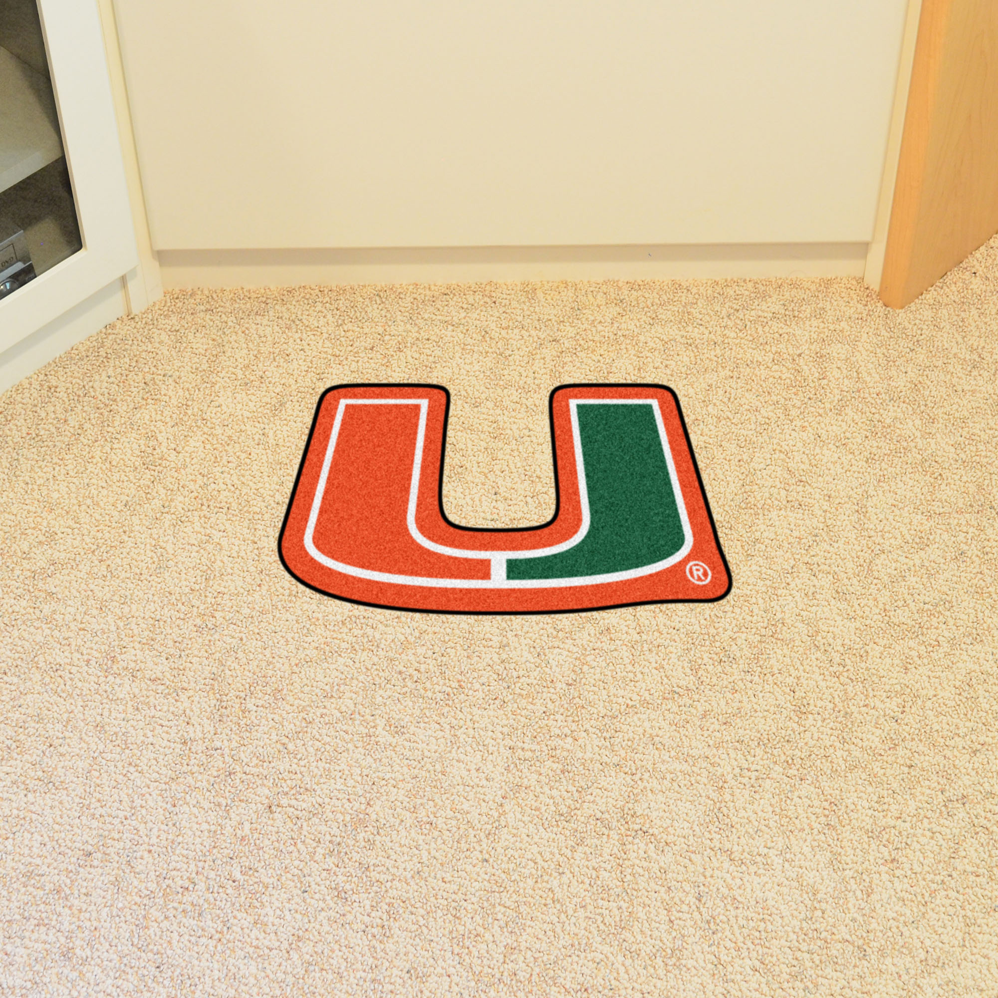 University of Miami Hurricanes Mascot Area Rug - Nylon