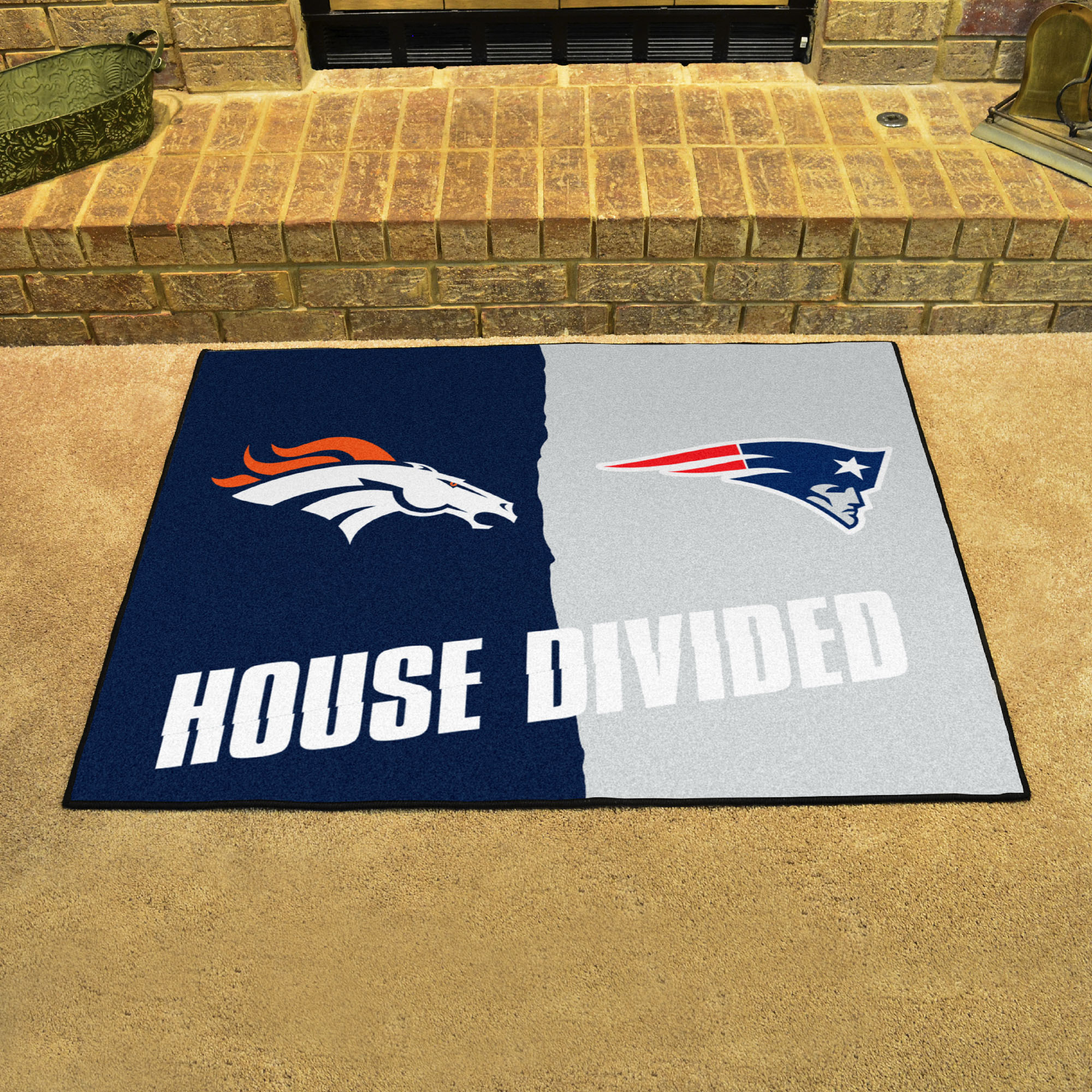 Broncos - Patriots House Divided Mat - 34 x 45