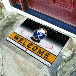 Buffalo Sabres Flocked Rubber Doormat - 18 x 30