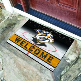 Nashville Predators Flocked Rubber Doormat - 18 x 30