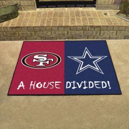 49ers - Cowboys House Divided Mat - 34 x 45
