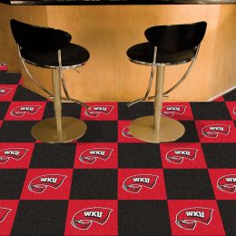 WKU Hilltoppers Team Carpet Tiles - 45 sq ft