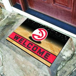 Atlanta Hawks Flocked Rubber Doormat - 18 x 30